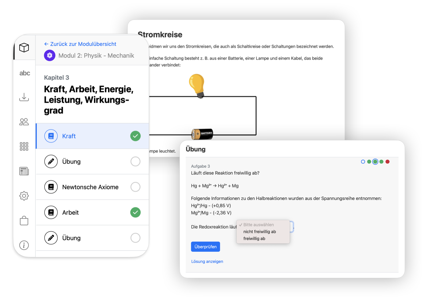 TMSnat Lernplattform Vorschau